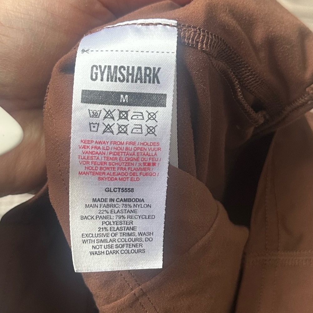 Gymshark x Whitney Simmons Brown Athletic Crop Tank Top and Shorts Set Size M - Picture 11 of 11